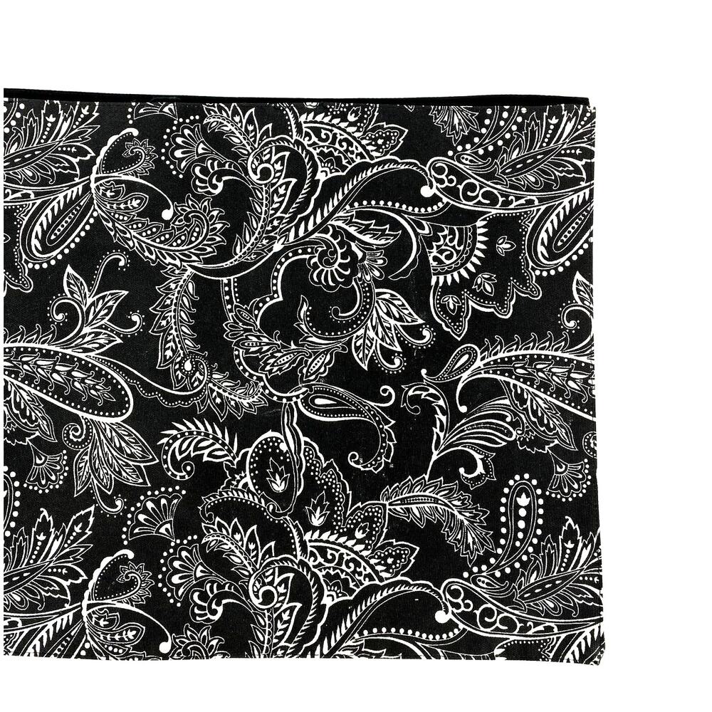Ridgefield Home Black Paisley Table Runner